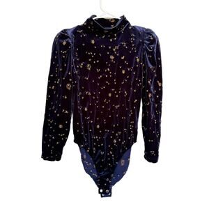 SAMANTHA PLEET Celestial Bodysuit In Midnight